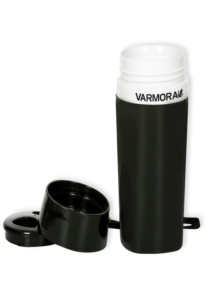 Varmora Aqua Optima Insulated Tea Flask | Steel Inner | 300ml | Black - Image 1